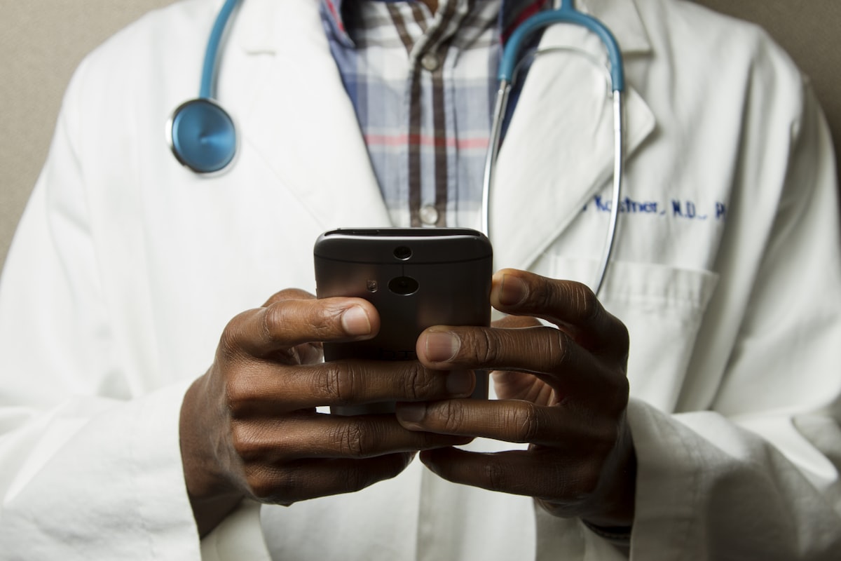 Clinician on a video visit with a patient